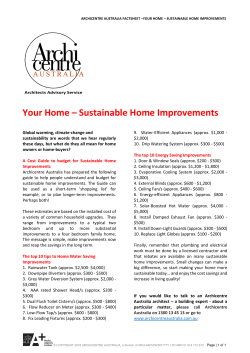 Your Home &ndash; Sustainable Home Improvements