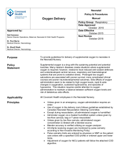 Oxygen Delivery