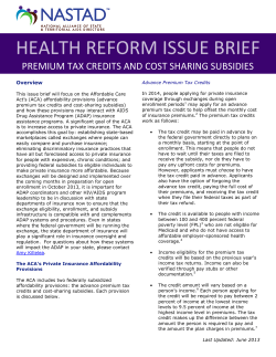 health reform issue brief