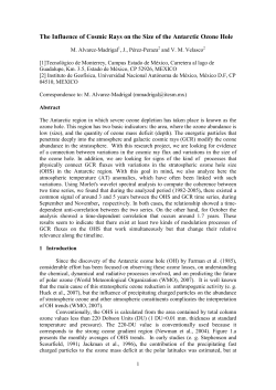 Influence of Cosmic Rays in the Antarctic ozone hole area