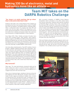 Team MIT takes on the DARPA Robotics Challenge