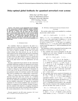 Delay-Optimal Global Feedbacks for Quantized Networked Event