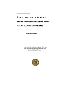 structural and functional studies of hemoproteins from polar