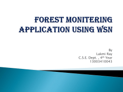 forest monitering application using wsn