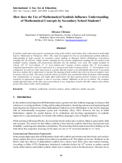 how does the use of mathematical symbols influence understanding