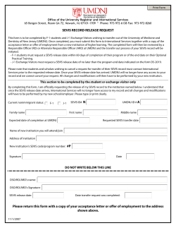 SEVIS RECORD RELEASE REQUEST Please return this form with a