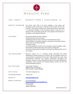 FACT SHEET : DYNASTY PARK | TUSCALOOSA