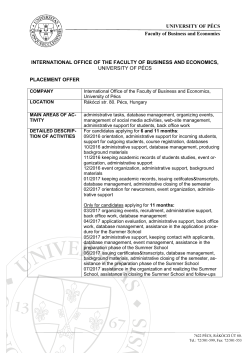 International Office of the Faculty of Business and Economics