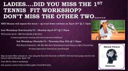 Ladies - Are you fit 4 tennis?