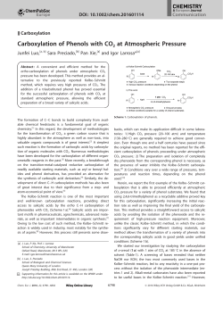 Carboxylation of Phenols with CO2 at Atmospheric Pressure