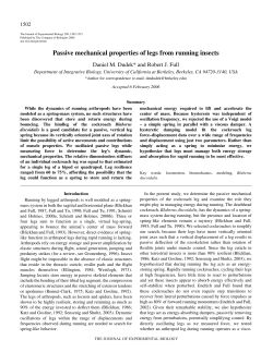 Passive mechanical properties of legs from running insects