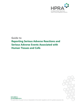 Serious adverse reaction (SAR) - The Health Products Regulatory
