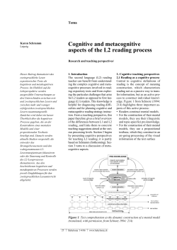 Cognitive and metacognitive aspects of the L2