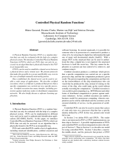 Controlled Physical Random Functions