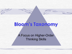 Bloom`s Taxonomy