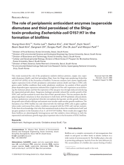 The role of periplasmic antioxidant enzymes (superoxide dismutase