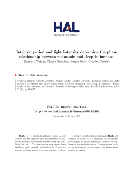 Intrinsic period and light intensity determine the phase