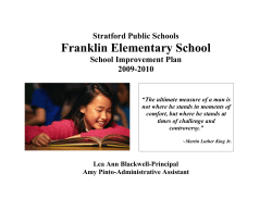 Beginning pages go here - Franklin Elementary School