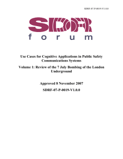 Cognitive Use Cases for PS - Wireless Innovation Forum