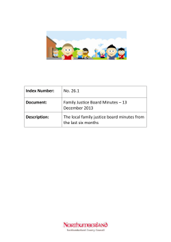 Local Family Justice Board Meeting