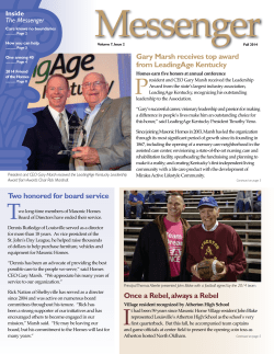 Gary Marsh receives top award from LeadingAge Kentucky Once a
