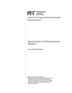 Market Power in Pollution Permit Markets