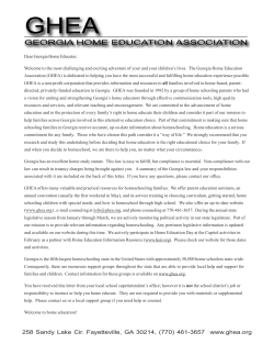 Superintendent Letter.pmd - Georgia Home Education Association