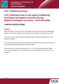 Digital to Analogue conversion &ndash; the R-2R ladder Lesson