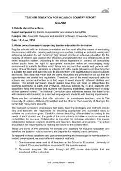 Iceland - European Agency for Special Needs and Inclusive Education