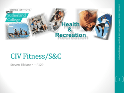 PowerPoint Presentation - Cert IV Fitness PT Loftus