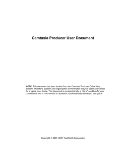 Camtasia Producer User Guide