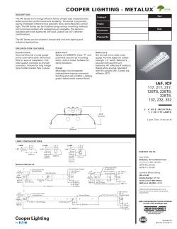 Metalux IAF, ICF T8 Lamps, Light Duty Industrial
