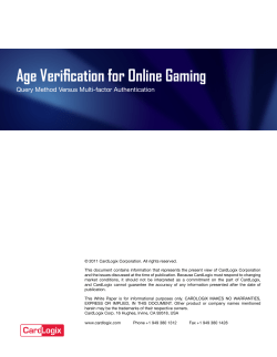 Age Verification for Online Gaming