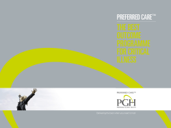 THE BEST OUTCOME PROGRAMME FOR CRITICAL ILLNESS