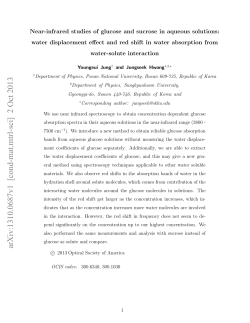 Near-infrared studies of glucose and sucrose in aqueous solutions