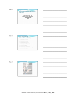 Use with permission only from David W. Kemp, OTR/L, ATP Slide 1