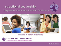Instructional Leadership and the College and Career