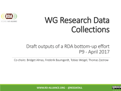 Research Data Collections WG