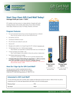 Gift Card Mall OTC Starter Kit - Independent Pharmacy Cooperative