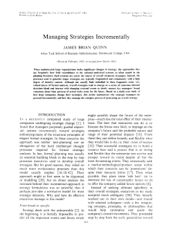 Managing Strategies Incrementally