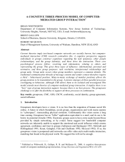 a cognitive three-process model of computer