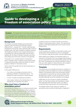 Guide to developing a freedom of association policy