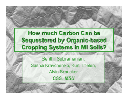 How much Carbon Can be Sequestered by Organic