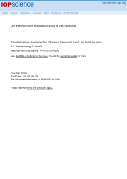 Low threshold room-temperature lasing of CdS nanowires