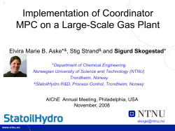 Coordinator MPC for maximization of plant throughput