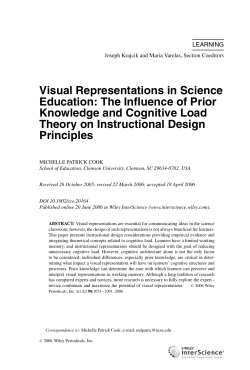 Visual representations in science education: The influence of prior