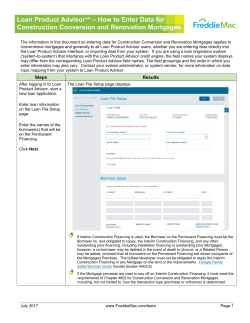 Loan Prospector - How to Enter Mortgages for Newly Constructed