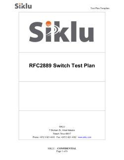 RFC2889 Test Plan