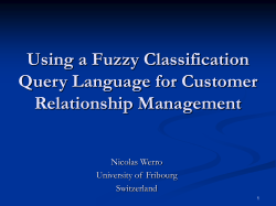 Database Schema with Fuzzy Classification and Classification