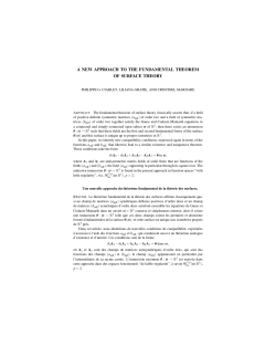 a new approach to the fundamental theorem of surface theory